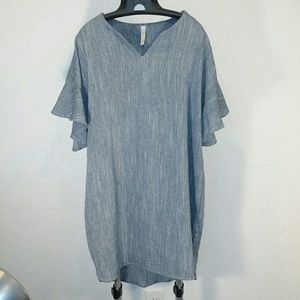Love In Seagate Dress Hi Low Hem Midi Size S EUC